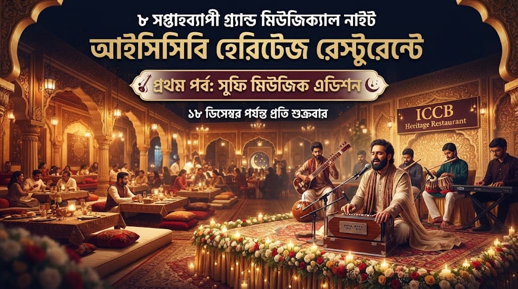 আইসিসিবি হেরিটেজ রেস্টুরেন্টে শুরু হলো ৮ সপ্তাহব্যাপী গ্র্যান্ড মিউজিক্যাল নাইট